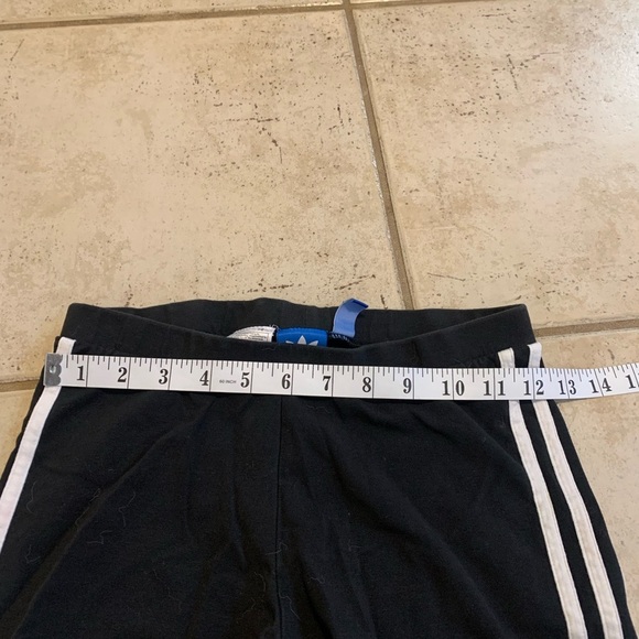 Adidas Black Trefoil Logo Leggings - White 3-Stripe - Size US S (CDN S/P) - Picture 2 of 5